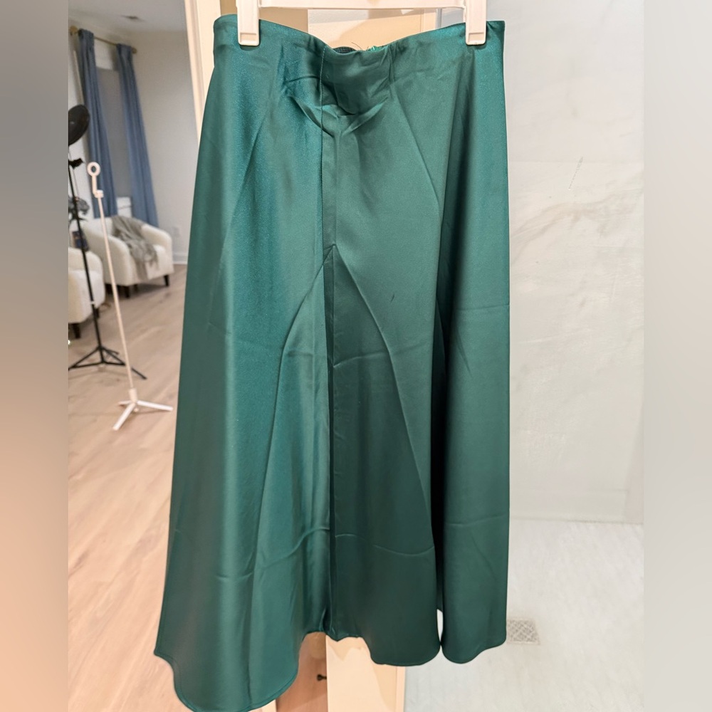 Elegant Green Satin Cape